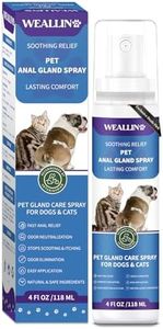 WEALLIN Anal Gland Spray for Dogs Cats - Fast Anal Gland Relief Stops Scooting & Itching Odor Elimination Anti Itch Dog Spray Pain Relieving Safe for All Animals - 4.06 FL OZ