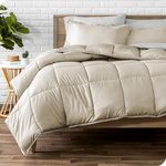 CULTIVER Luxurious Ultra Soft Microfibre All Season 220 GSM Reversible Comforter Double Bed Double Bed Quilt Blankets & Comforters (90x100 Inches, Beige)