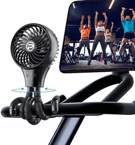 MORECORE Auto Oscillating Clip Fan for Exercise Bike/Treadmill, Portable & Rechargeable Battery with Flexible Tripod, Design for Exercise Machine GYM Workout