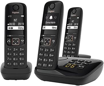 Gigaset AS690 - Cordless DECT Phone - Large, High-Contrast Display - Brilliant Audio Quality - Adjustable Sound Profiles - Hands-Free Function - Call Protection, Black [German Version]