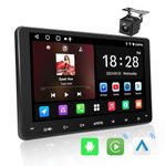 ATOTOZONE A5L 9 Inch Android Double Din Car Stereo with Backup Camera, Wireless Carplay Android Auto Head Unit with GPS WiFi BT, 2+32G Touchscreen Car Radio with 24-Band EQ USB