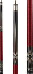 Viper by GLD Products Sinister 58" 2-Piece Billiard/Pool Cue, Black with Maroon/Cream Points, 21 Ounce (50-1351-21)