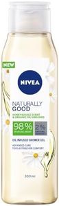 NIVEA Naturally Good Shower Gel & Body Wash, Scented with Honeysuckle & Enriched with Organic Oils, 300ml, detox cleanse, best body wash, soap free body wash