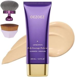 6 Colors Tattoo Cover Up Makeup with Brush – Waterproof Body and Leg Sleeve Foundation, Full Skin Coverage Bronzer & Scar Concealer Cosmetics (warm)