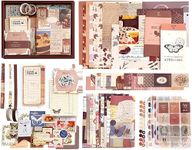 HAPPIIMESS 346pcs Journal Supplies Kit Vintage Scrapbook Stickers Pack, Art Journal Kit, Bullet Junk Journal Planners DIY Decoration Paper Stickers Craft Kits Notebook Album Aesthetic Tape (Vintage)