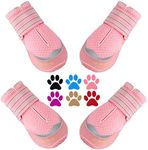 QUMY 4PCS Dog Shoes for Hot Pavemen