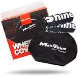 Maxshine Universal 4 Pack Wheel Cover (Black) - Fits Wheel Rims Up to 22” Diameter for Cars, RVs, Trailers, Campers, Trucks, Jeeps & SUVs - Auto Detailing Accessories for Wheel Protection