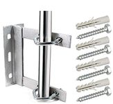 K M Electronics® TV Aerial Wall Mount Bracket 6" X 6" GALVANISED Including V Bolts and FIXINGS