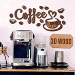 Woodamore Small Coffee Bar Sign Decor - Vintage Coffee Signs For Coffee Station Decor, Farmhouse Coffee Decorations For Coffee Bar Decor Accessories, Wood Cafe Sign Coffee Wall Decor For Kitchen Home