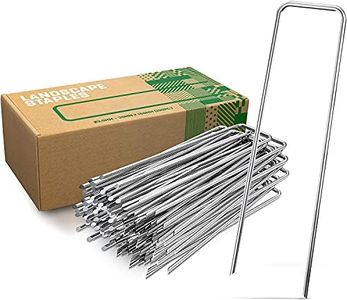GardenGloss Grapas de Sujeción de Acero Galvanizado (100 Piezas) - Anclaje de Suelo Robusto para Malla Anti-maleza, Malla de jardín & Acampada - 150 MM de Largo, 25 MM de Ancho, Ø 3 MM