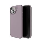 ZAGG Manhattan Snap iPhone 15 Case - Premium Silicone iPhone Case, Durable Graphene Material, Smooth Surface with a Comfortable Ripple Grip, MagSafe Phone Case, Lavender