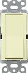 Lutron CA-3PSNL-AL Diva Satin Colors 15-Amp 3-Way Switch with Locator Light, Almond by Lutron