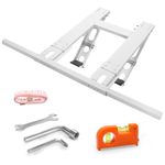 No Drill Window Air Conditioner Support Bracket, Luxiv Double Pole Window AC Bracket Supports No Drill Heavy-Duty Adjustable AC Unit Bracket Fits Single and Double-Hung Window, 5000-24000 BTU AC Unit