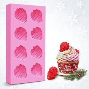 Strawberry Mold - Silicone Handmade Candy Jelly Bakeware - Fondant Gummy Molds Silicone Mold for Pound Cake Decor Pan for Making Soap Polymer Clay