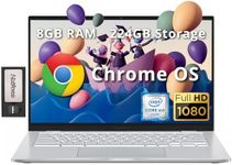 ASUS 14" FHD Chromebook Laptop, Intel M3-8100Y Processor, 8GB RAM, 224GB Storage (64GB SSD+ 160GB Docking Station Set), Intel HD Graphics, Backlit Keyboard, HD Webcam, Chrome OS, Silver