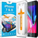 Power Theory Screen Protector for iPhone 8 / iPhone 7 [2-Pack] with Easy Install Kit [Premium Tempered Glass]