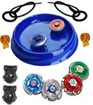 Bestie Toys 4D Metal Fusion Clash of Tornado Speed Top Stadium Battle with 4 Beys&2 Launchers(Multicolor Color Stadium As per Stock) (4 Metal TOP and Stadium)