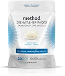 Method Power Dish Dishwasher Soap Packs, Free + Clear, 20 Load,1 count