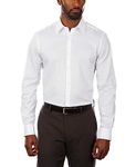 Van Heusen Men's Flex Collar Slim Fit Stretch Dress Shirt, White, 15.5" Neck 32"-33" Sleeve