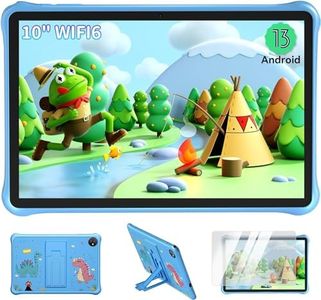 Blackview 10.1 inch Kids Tablet Tab 30 Kids, 2024 Android 13 Tablet, 6(2+4) GB+64GB/TF 2TB, Android Tablet for Kids with Parental Control, iKids Play Space/Drop-Proof Case/BT5.2, WiFi 6 Tablets-Blue