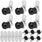 Sissinda Cam Locks RV Storage Locks Keyed Alike, 5/8” Fits on 3/8” Max Door Thickness, RV Compartment Locks for Camper Trailer Cabinet Locks with Keys (Black 5/8 Inch 6Pack)