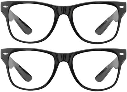 grinderPUNCH 2 Pack High Magnification Reading Glasses Strong Power Readers - 4.00-6.00 Black/+5.00