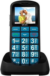 uleway Téléphone Portable Senior Débloqué 1.8" LCD Écran avec Grandes Touches | Haut Volume |Bouton SOS |FM| Lampe Torche et Station de Charge,Telephone pour Personne Agées（ Blau）