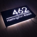 12V LED House Numbers for House Street Backlit,Personalised Illuminated Street Address Numbers, Address Sign Address Plaque Lighted with LED (White Light)