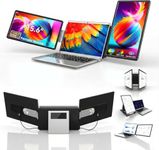 Millennium TECHNOLOGY 15.6" Tri-Screen Portable Foldable Dual Monitor | 15.6 Inch Triple Monitor Compatible with Windows & MAC OS | Laptop Screen Extender