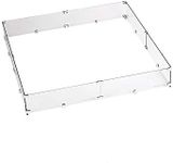 American Fireglass Tempered Glass Flame Guard for 36” Square Drop-in Fire Pit Pans | Outdoor Wind Guard with Aluminum Fire-Resistant Brackets & Non-Slip Feet | 41.5-inch x 41.5-inch x 6-inch