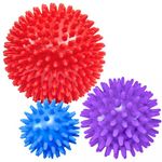 Beenax Spiky Massage Balls (Set of 3) - 6cm, 8cm, 10cm - Plantar Fasciitis, Trigger Point, Deep Tissue, Myofascial Release, Stress Ball, Yoga Pilates Exercise, Rehab, Physio