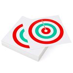 GearOZ Pack of 100 Airsoft Target, 5.5"x5.5" Shooting Papers Targets for Pellet Trap Pellet Catcher Target Holder, BB Gun Target Papers Red & Green