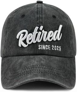 Goyklrb Retired Since 2025 Hat for Men Women Retirees, Funny Adjustable Cotton Embroidered Retirement Baseball Cap, Embroidered Black, One Size