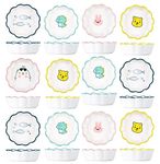pepplo Mini Bowl Soy Sauce Plate Condiment Server Soy Sauce Dishes Ceramic Dip Bowls Set for Seasoning (Random Pattern, Set of 12)