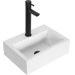 857-16.7'' *12.2'' *5 '' White Sink Set ITHWIU Bathroom Vessel Sink with Faucet Combo Above Counter Ceramic Bathroom Sink for Lavatory Vanity Cabinet Balcony