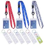 SWATOM Cruise Lanyards 9PCS Retractable Cruise Lanyard for Cruise Ship Cards, Royal Caribbean & Celebrity 2024 & 2025 Waterproof Luggage Tag Holders Set for with Detachable Badge Holder for ID Cards