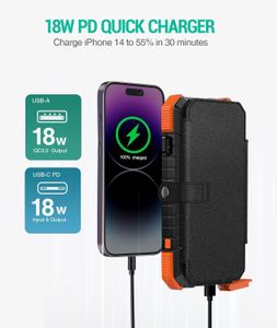 BLAVOR 20000mAh Solar Power Bank – 4 Foldable Panels, Fast Charging