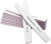 Nail Files and Buffers 100/180 Grit Professional Nail Files for Natural Nails,Double Sides Washable Block Disposable Nail Files for Acrylic Nails-10pcs/pack