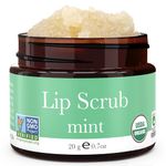 Organic Lip Scrub Vanilla - USA Made Exfoliating Lip Scrub with 100% Natural & Organic Ingredients, Moisturizing Lip Exfoliator Scrub for Dry Lips, Lip Scrubber Exfoliator