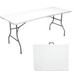 Campland 6FT Folding Table, Indoor & Outdoor Heavy Duty Camping Table, Folding Picnic Table, Folding Card Table for Picnic, Party, Camping (6FT)