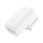 Belkin BoostCharge 3-Port USB-C Wall Charger with PPS 67W, USB-C PD 3.1 Enabled Fast Charging iPhone Charger for iPhone 16 Series, MacBook Pro, AirPods, Galaxy, and Other PD Enabled Devices - White