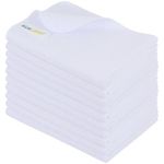 Sinland Microfiber Dish Towels Drying Towels Waffle Weave Cleaning Cloths Kitchen Towels 16Inch x 24Inch White 10 Pack