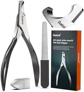 Duwize Dog Nail Clippers - All Steel Material, 1.22-Inch Large Opening, Built-in Spring, No Fur Pinch, for Medium to Large Dogs and Cats, Professional Pet Nail Trimmers, with Free Nail File