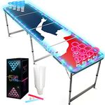 Beer Pong Official Full Set | Light Kit | 1 Table with LEDS + 22 American Cups + 24 Fluo Sticks + 2 Luminous Balls | Complete Pack | Premium Quality | Scratchproof | Party | OriginalCup®