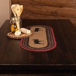 VHC Brands Cumberland Rustic & Lodge Tabletop & Kitchen Tan Oval Jute Table 13"x36"