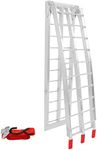 SCITOO Loading Ramp with Support Legs 7.5ft Folding Titan Ramps Aluminum Plate Top Ramp ATV Ramps 750lbs Max Load for Pickup Truck, Motorcycles, Dirt Bikes, Lawnmowers, Snowblower