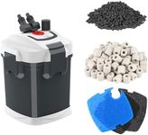 fishkeeper 660GPH Canister Filter, 3-Stage Filtration Aquarium Filter with Quartz Balls and Filter Cotton, Ultra-Quiet External Aquarium Canister Filter for Freshwater and Saltwater up to 230Gal (45W)