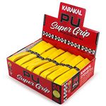 Karakal - PU Super Grip - Self-Adhesive Grip Tape for Badminton, Squash, Tennis, Hockey Stick or Ice Hockey Stick – Pack of 5 or 24 – Assorted Colours, yellow, 24 Pieces