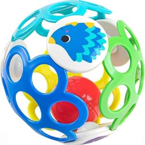 Auspint 6-12 Months Infant Easy Grip Rattle Ball Toys, Sensory Balls for Newborns to Practice Hand Grip Skills