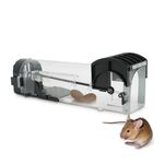 KEPLIN Humane Mouse Trap No Kill the Mice, Pets and Children Friendly Rodent Trap (1pk, Black)